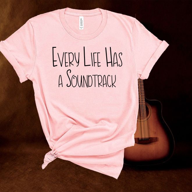 Brett Eldredge country music Lyrics T shirt Every Life Has a Soundtrack Tshirt